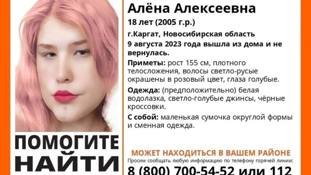 В Новосибирске 9 августа пропала 18-летняя Алена Иванова с розовыми  волосами - SibMedia.ru