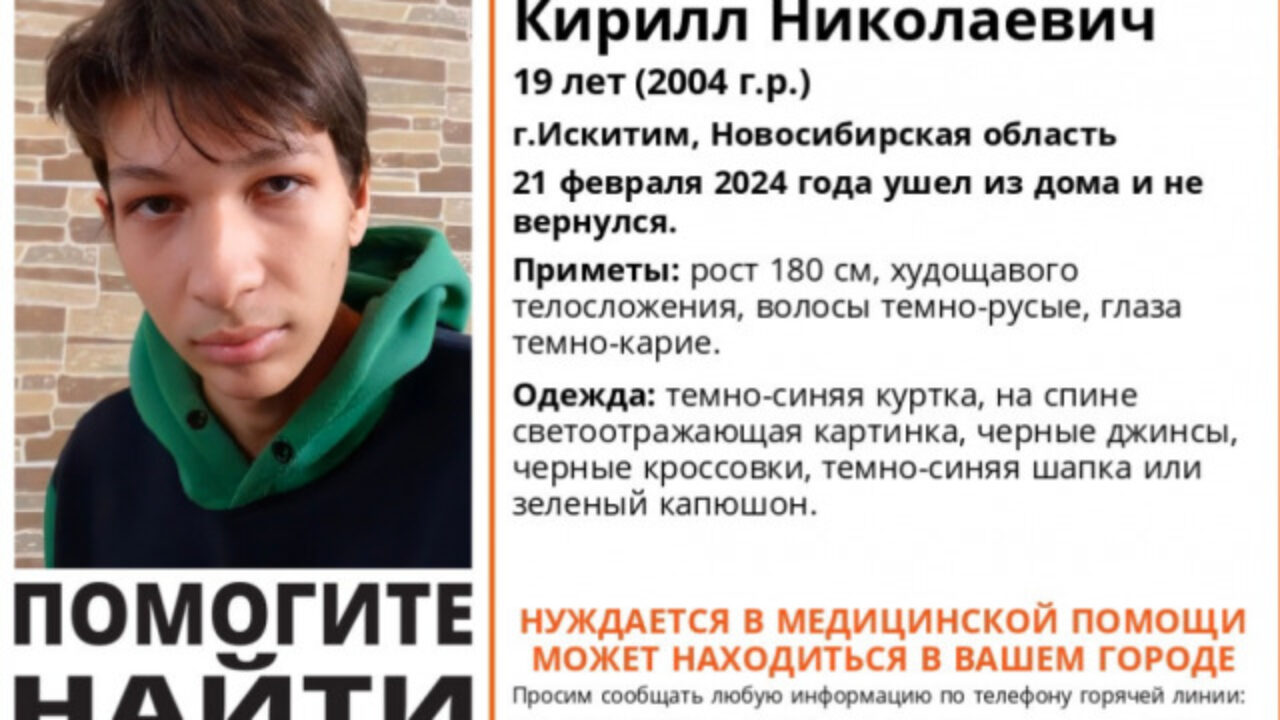 Под Новосибирском ищут нуждающегося в медицинской помощи 19-летнего парня -  SibMedia.ru