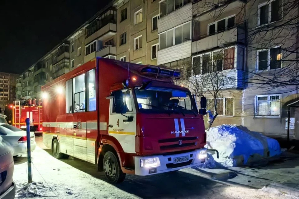 Пожар в Новосибирске унес жизни двух человек в пятиэтажке на Адриена Лежена
