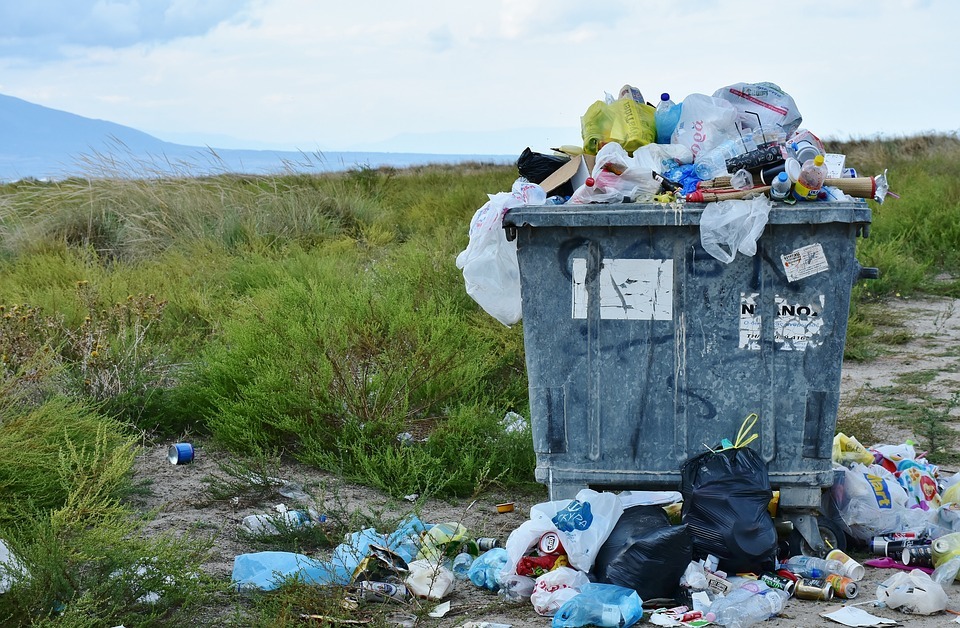 Кемеровчане возмутились невывезенным мусором рядом с тротуаром